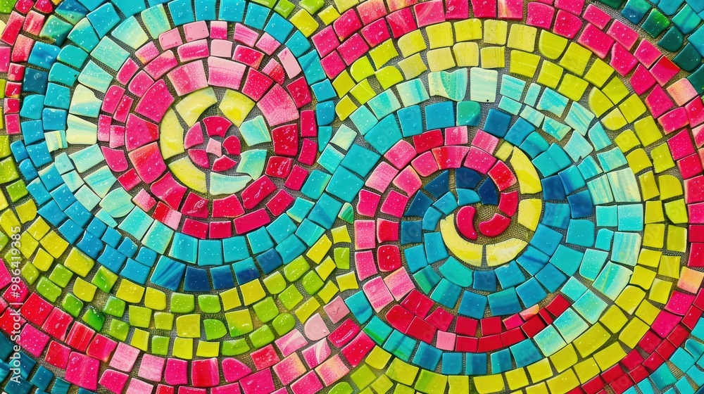 Obraz premium Colorful Mosaic Spiral
