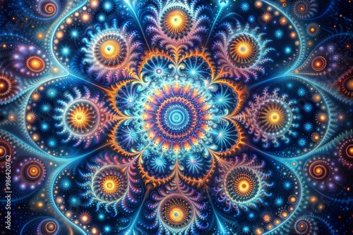 Fractal art of vibrant colors and mesmerizing patterns