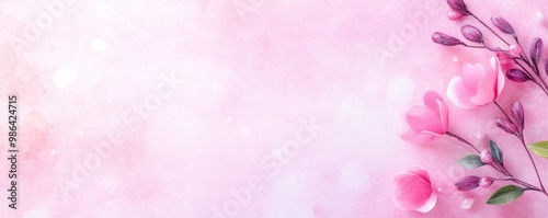 Mauve pink paper with burgundy highlights, blush pink background texture, and watercolour blotches and stains on the border Mother's Day, Valentine's Day, and love colour.