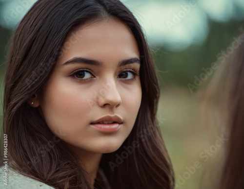 close up portrait of a woman