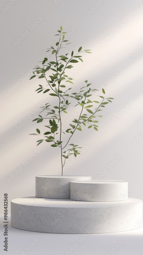 Minimalistic Podiums on White Background for Awards or Presentations Generative AI Minimalistic Podiums on White Background for Awards or Presentations Generative AI