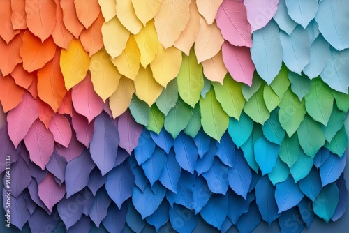 Wallpaper Mural A cascading rainbow of colors in a digital artwork, blending smoothly from one hue to another Torontodigital.ca