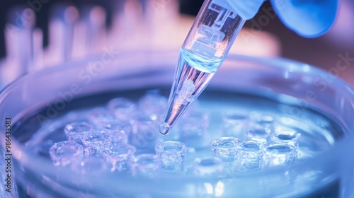 cryopreservation of presious cells, healthcare background, 16:9
