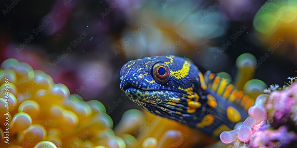 A Close-up of a Vibrant Eel A Close-up of a Vibrant Eel