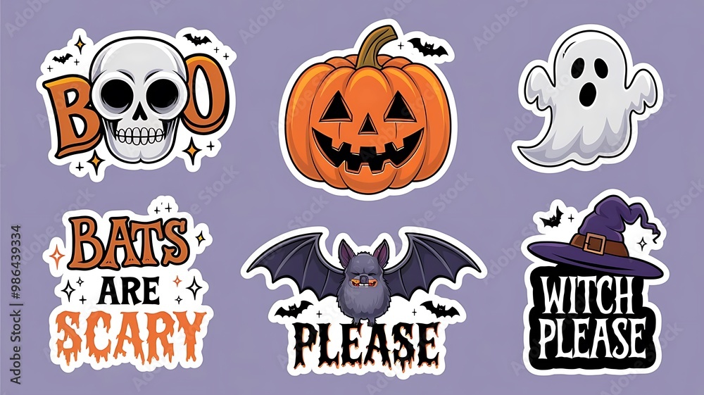 Halloween Element Sticker Set Halloween Element Sticker Set