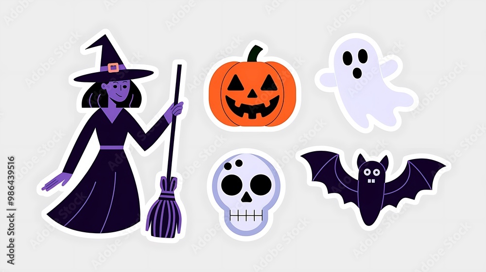 Halloween Element Sticker Set Halloween Element Sticker Set