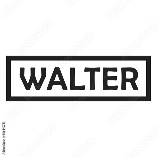 The name Walter in a minimalist table