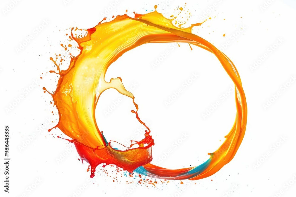 Paint splashes circle isolated on white background Paint splashes circle isolated on white background