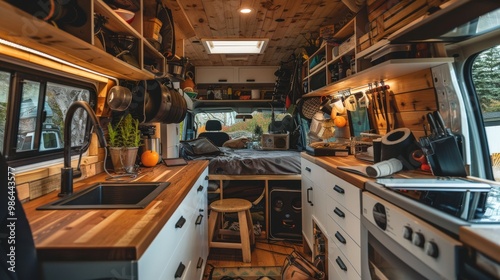 magazine of Create a handbook for aspiring van dwellers, offering tips on converting vans into cozy homes and navigating life on the road