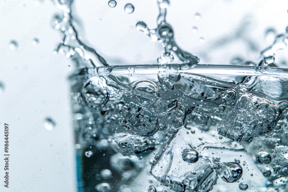 water splash in glass isolated on white background water splash in glass isolated on white background