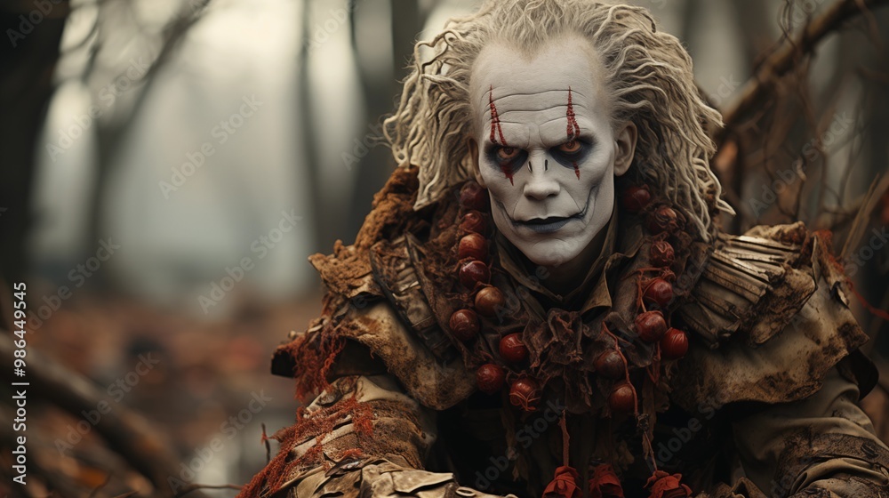 A person in Joker style at a Halloween event A person in Joker style at a Halloween event