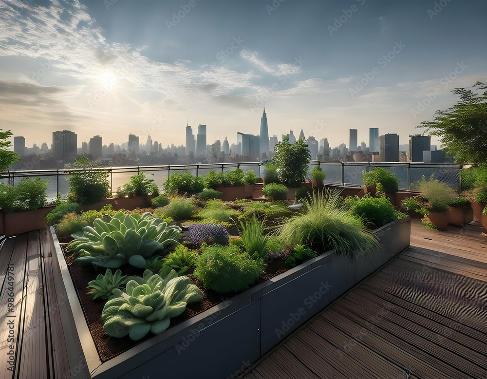 Fototapeta premium Garden on the roof