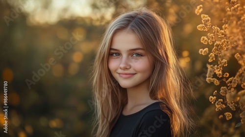 A Pretty Girl Smiling in a Professional Photography Setting, Perfect for Commercial Use Generative AI