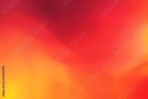 Energizing gradient with bright yellow vivid orange and intense red blending dynamically background, AI Generated