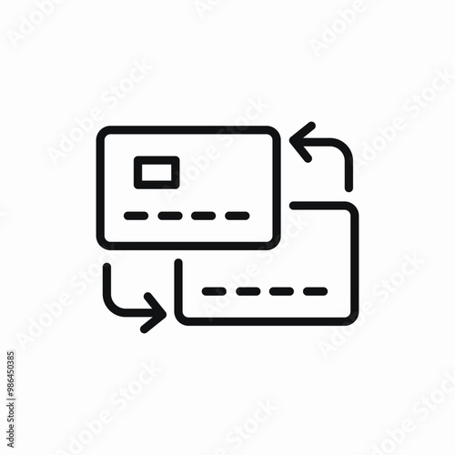 bank card transfer icon sign vector