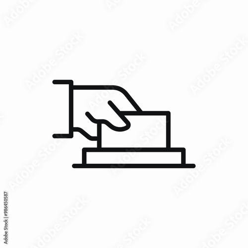 bulletin vote box icon sign vector