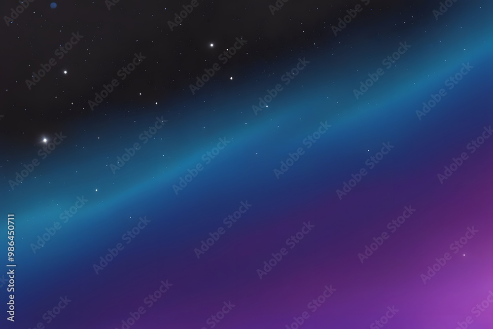 Obraz premium Gradient inspired by a galaxy with deep purples black and bright pops of neon blue background, Ai Generated