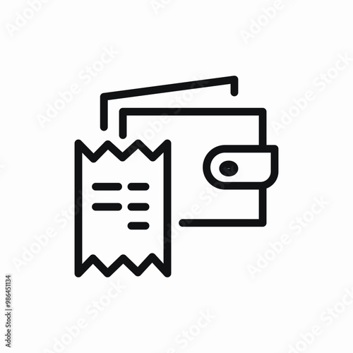wallet bill invoice icon sign vector