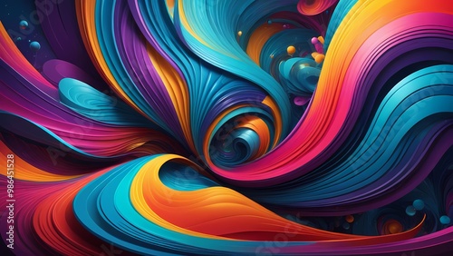 abstract colorful background with swirls