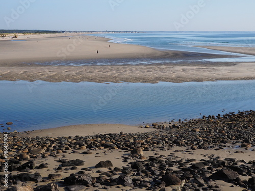 Ogunquit river and beach in coastal Maine