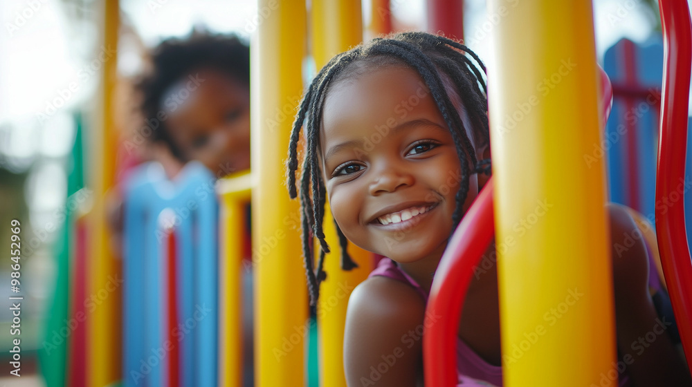 Children enjoying playtime together on bright playground equipment during a sunny afternoon in a vibrant outdoor space Children enjoying playtime together on bright playground equipment during a sunny afternoon in a vibrant outdoor space