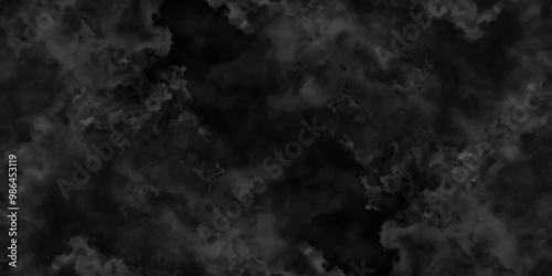 Abstract black fog design with smoke texture overlays. fume overlay design. background with smoke on black and Fog and smoky effect for photos design. Misty fog effect and Isolated black background.	