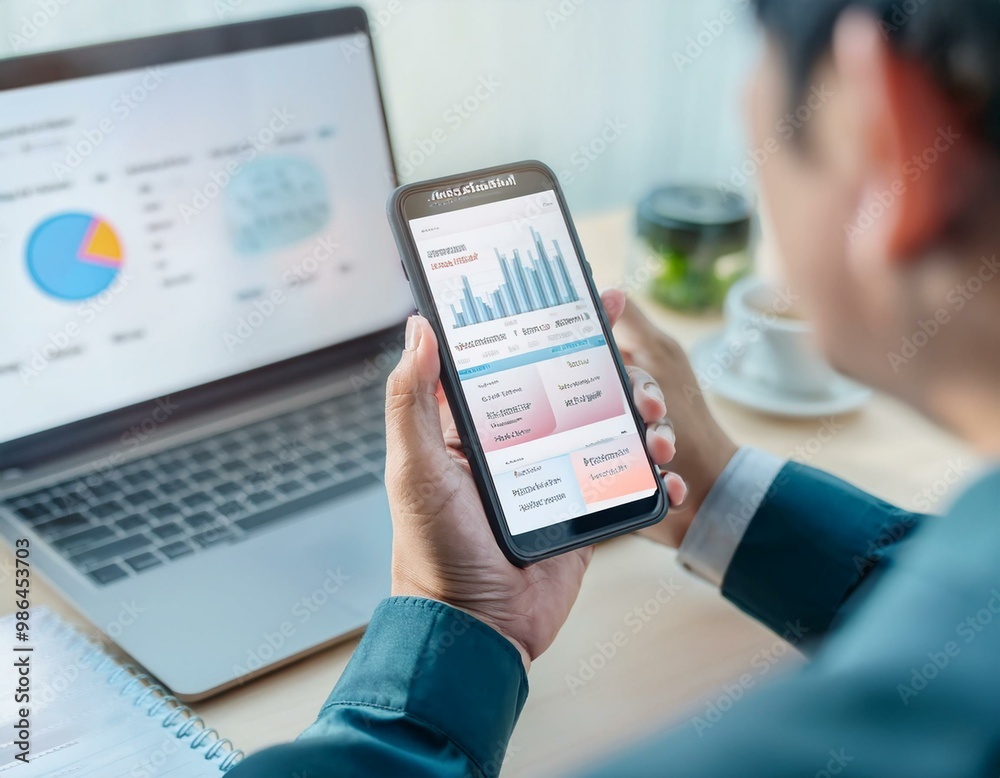Obraz premium Budget-Management-App für persönliche Finanzen auf dem Smartphone