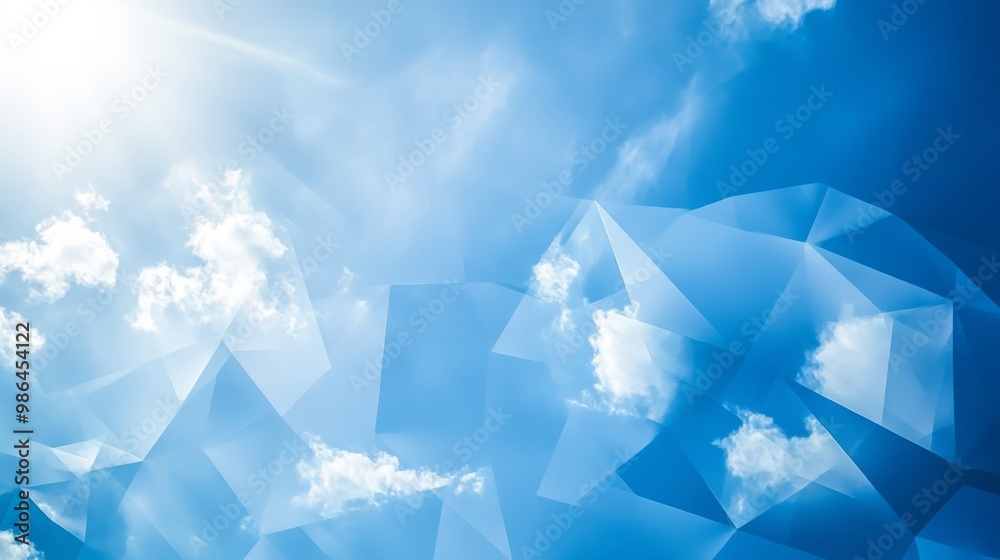 Geometric Blue Sky Texture Background for Design and Web Use Generative AI Geometric Blue Sky Texture Background for Design and Web Use Generative AI