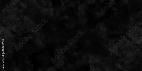 Abstract black fog design with smoke texture overlays. fume overlay design. background with smoke on black and Fog and smoky effect for photos design. Misty fog effect and Isolated black background.	