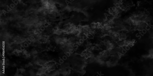 Abstract black fog design with smoke texture overlays. fume overlay design. background with smoke on black and Fog and smoky effect for photos design. Misty fog effect and Isolated black background.	