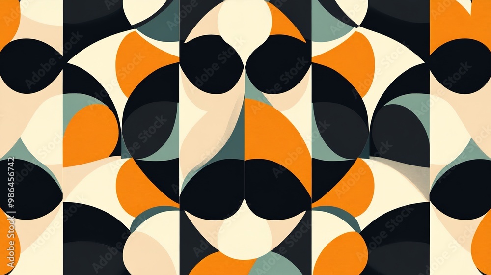 Repetitive geometric pattern in modern colors and clean design Repetitive geometric pattern in modern colors and clean design