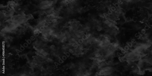 Abstract black fog design with smoke texture overlays. fume overlay design. background with smoke on black and Fog and smoky effect for photos design. Misty fog effect and Isolated black background.	