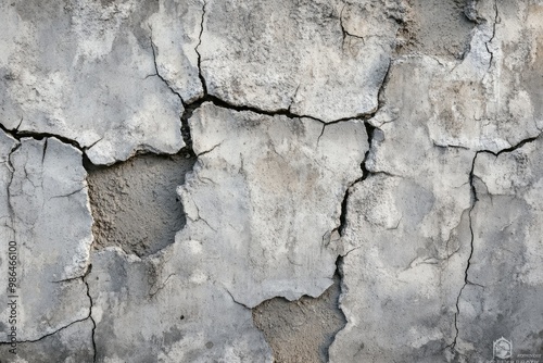 Rough concrete wall texture with cracks, chips, and weathered surfaces