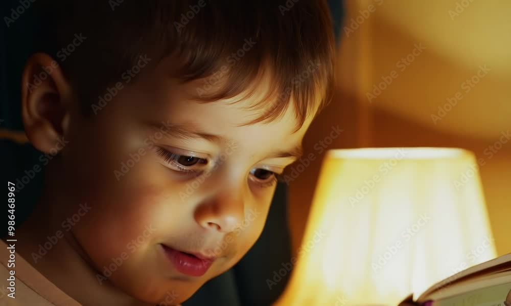 Italian Man Reading Bedtime Story to Child in Cozy Bedroom Italian Man Reading Bedtime Story to Child in Cozy Bedroom