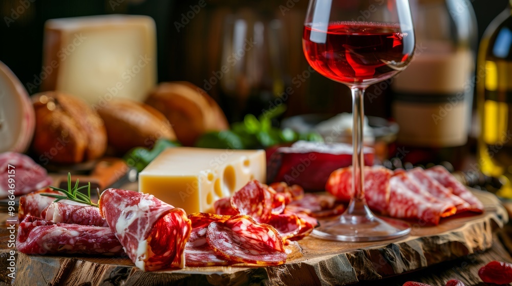 Gourmet Dinner Setup on Wooden Table Generative AI Gourmet Dinner Setup on Wooden Table Generative AI