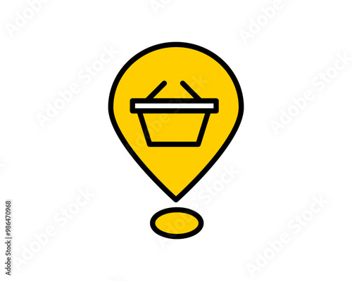 Illustration representing the geographical location of a buyer, useful for shipping and service.
