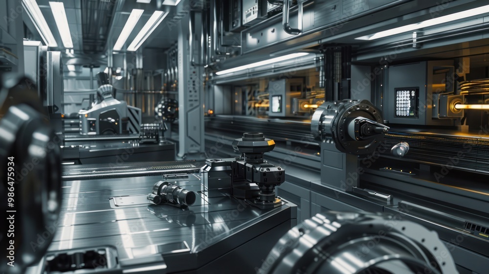 Fototapeta premium Futuristic Factory Interior