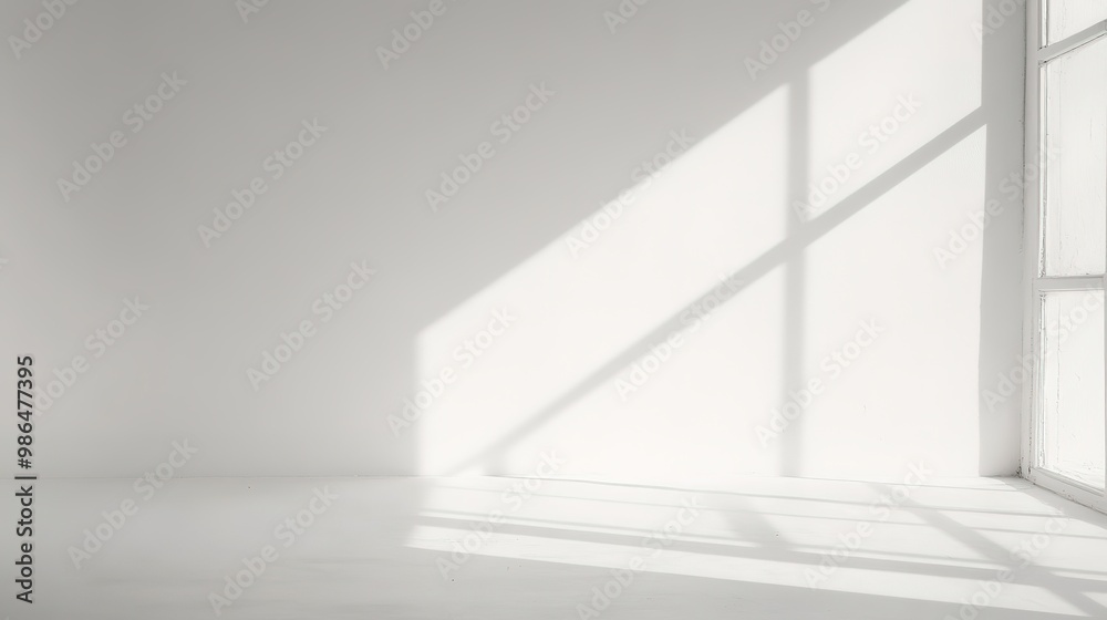 Minimalist white backdrop with simple shadows and light gradients Minimalist white backdrop with simple shadows and light gradients