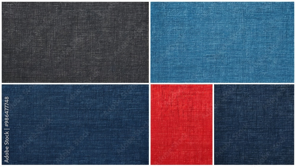 Fototapeta premium Multicolored fabric textures in various shades