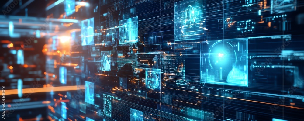 Futuristic data display interface
