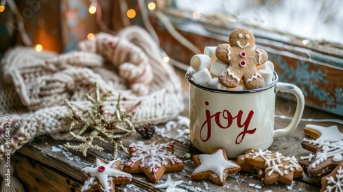 A cup of hot chocolate with marshmallows