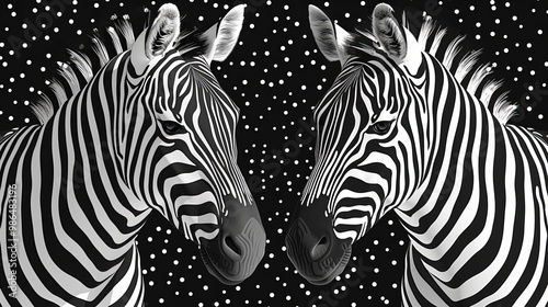 Geometric Forms Abstract Art with Depth and Movement in Zebra Stripes
