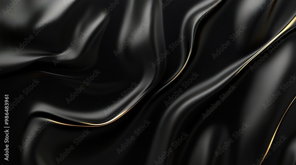Obraz premium Luxurious black background with smooth textures and modern design