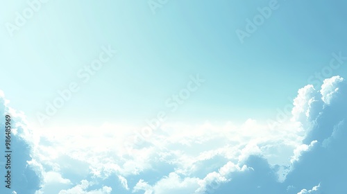 Light, airy sky background with subtle clouds and clear atmosphere