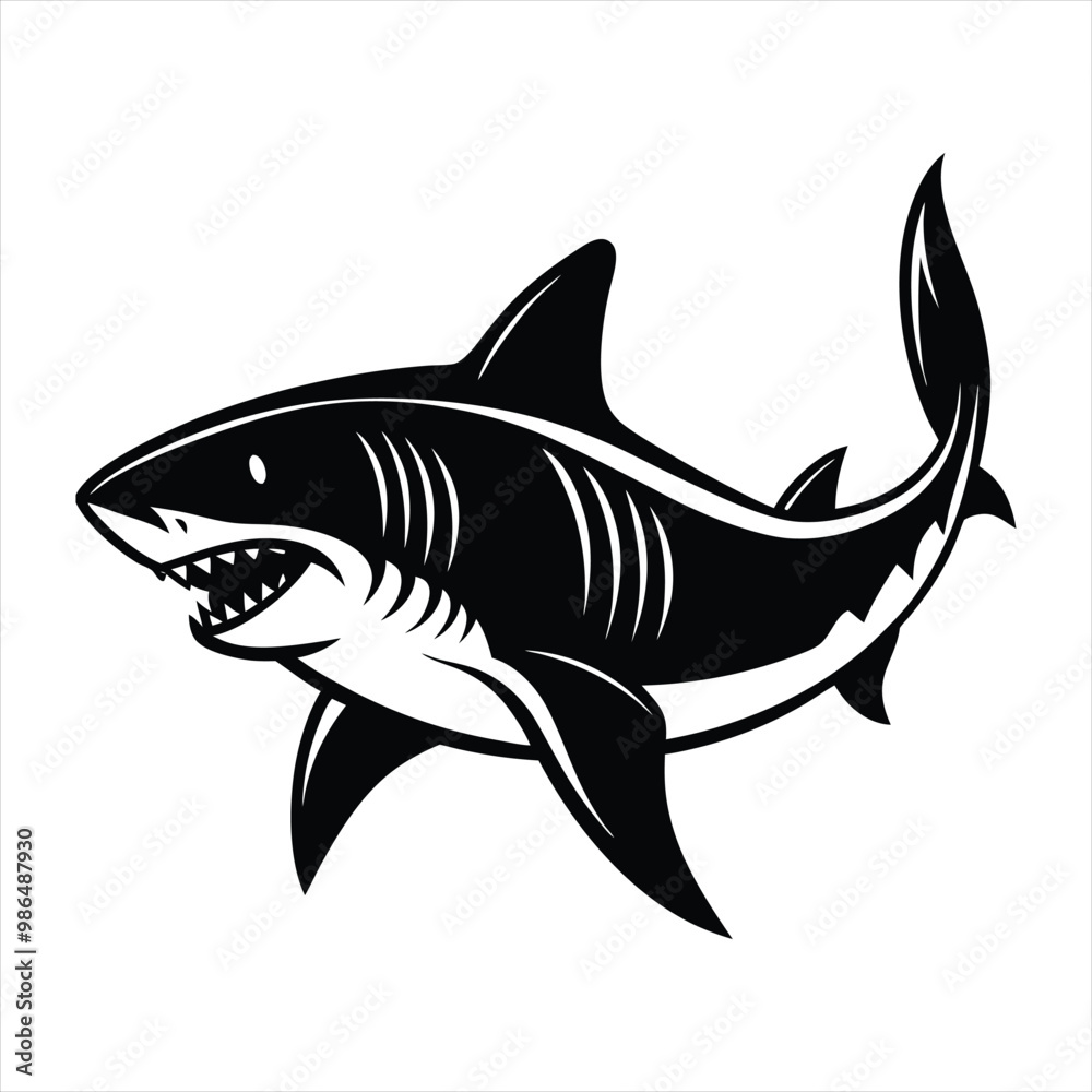 Shark silhouette vector Shark silhouette vector