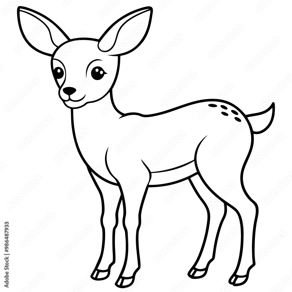 Gentle Fawn with Soft Lines Gentle Fawn with Soft Lines