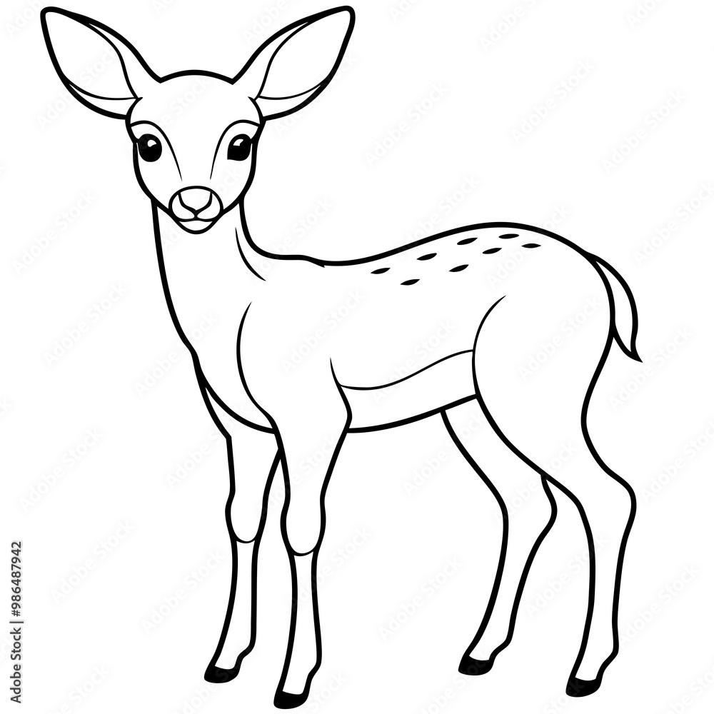 Gentle Fawn with Soft Lines Gentle Fawn with Soft Lines