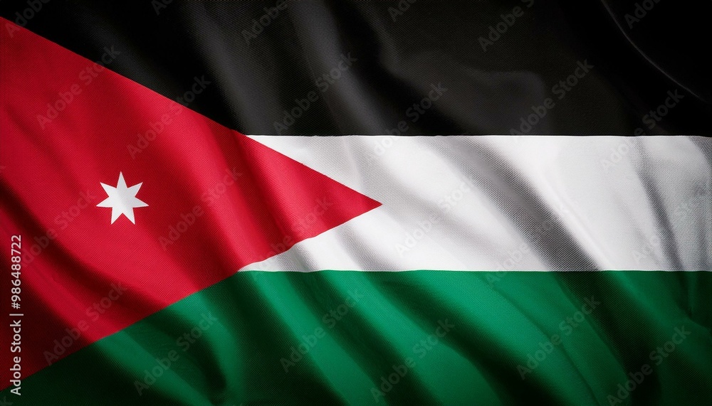 ヨルダンの国旗(waving national flag of Jordan.)
ヨルダンの国旗(waving national flag of Jordan.)