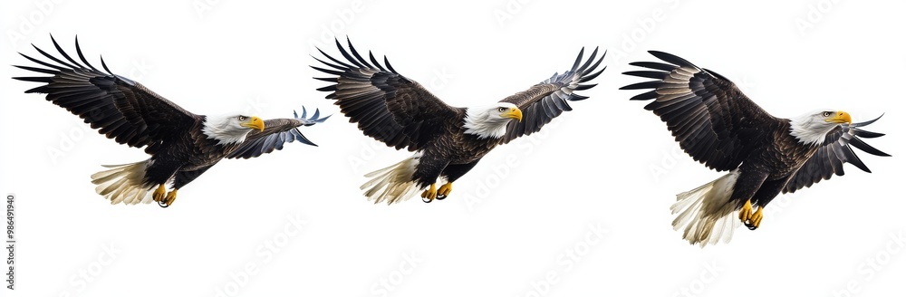 Bald Eagle symbol of USA isolated on white background Bald Eagle symbol of USA isolated on white background