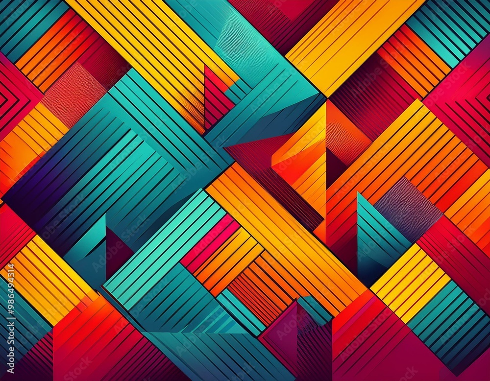 Abstract geometric pattern with vibrant colors. Abstract geometric pattern with vibrant colors.
